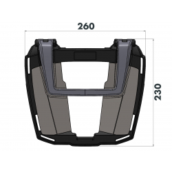 890 Duke R à partir de 2020 ✓ Support de top case Easyrack Hepco-Becker