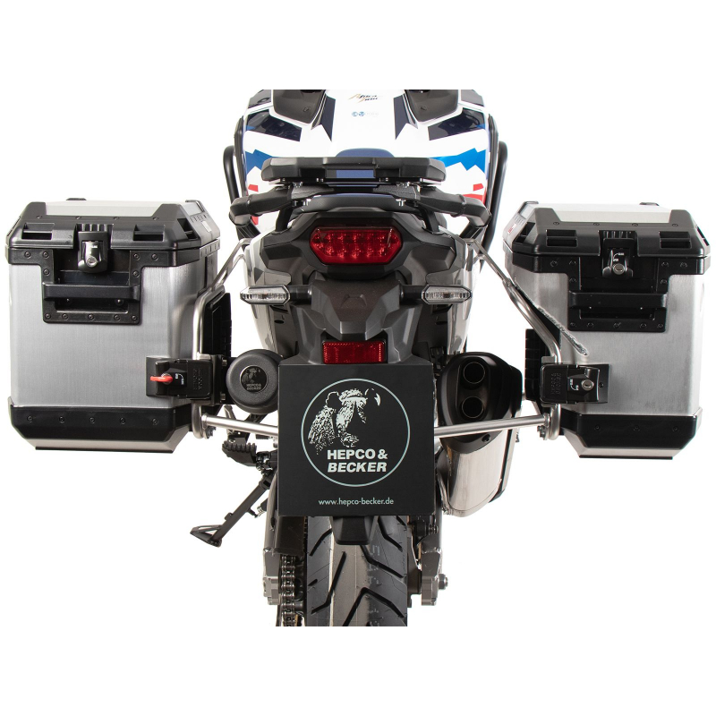 Africa Twin CRF 1100 Adventure Sports à partir de 2024 ✓ Ensemble supports + valises Xplorer Cutout Set - Alu